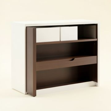 Step One Bookcase Headboard (synthetic illustration; no displayed measurements)