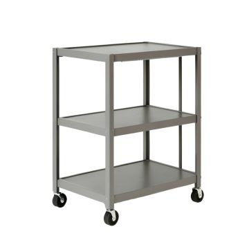 Wren Bluff Empty Rolling Workshop Cart - Gray (synthetic illustration; no displayed measurements)