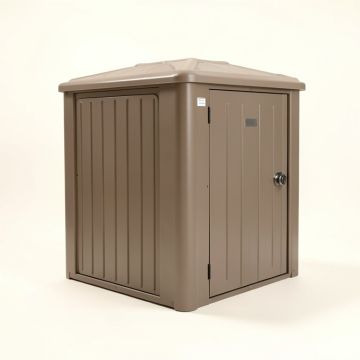 Factor 6 Ft. 1 In . W X 4 Ft. 3 In D Plastic Tool Shed (synthetic illustration; no displayed measurements)