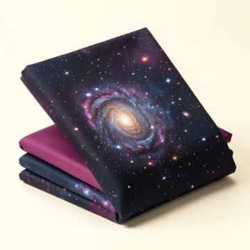 Nebula Dark Galaxy With Luminous Stars And Cosmic Rays Astronomy Explore Sheet Set (synthetic illustration; no displayed measurements)