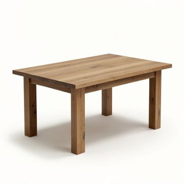 Cammack Industrial Rectangular Solid Wood Dining Table (synthetic illustration; no displayed measurements)