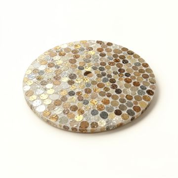 Glamour Grommet 12 '' X 12 '' Glass Penny Round Mosaic Tile (synthetic illustration; no displayed measurements)