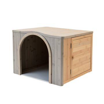 Olive Crest Empty Furniture-Style Litter Enclosure - Gray