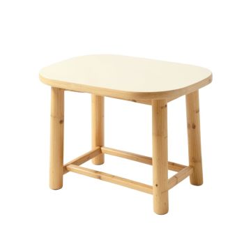 Laurel Bridge Compact Balcony Table - Cream (synthetic illustration; no displayed measurements)