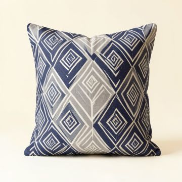 Geometric Print Outdoor Square Pillow Cover And Insert (synthetic illustration; no displayed measurements)