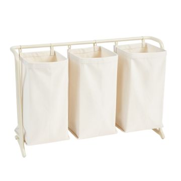 Elm Brook Laundry Sorting Station With Plain Removable Bags - Ivory