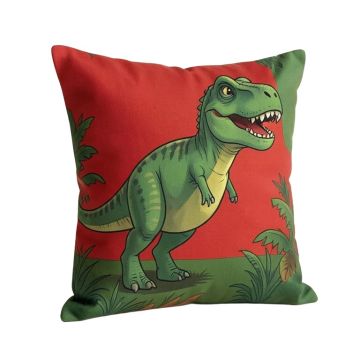 Dinosaur Cartoon Prehistoric Pillow Cover (synthetic illustration; no displayed measurements)