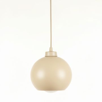 Clay Crest Pendant Light Suspended From One Plain Cable - Beige (synthetic illustration; no displayed measurements)