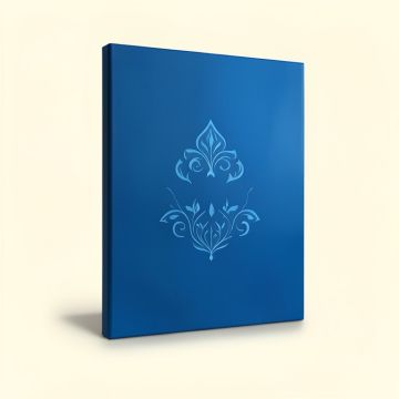 Meditation In Blue - Print On Metal (synthetic illustration; no displayed measurements)