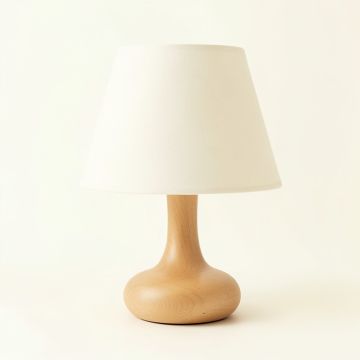Laurel Bridge Table Lamp With A Plain Fabric Shade - Ivory (synthetic illustration; no displayed measurements)