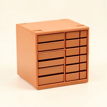 Vale Branch Small-Parts Storage Drawer Cabinet - Terracotta (synthetic illustration; no displayed measurements)
