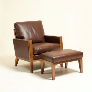 Wojtala Armchair And Ottoman (synthetic illustration; no displayed measurements)