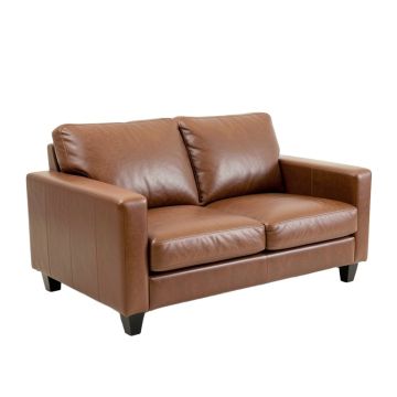 Delonge 64 '' Genuine Leather Recessed Arm Loveseat