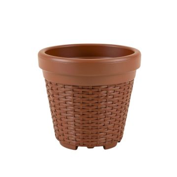 Truex 3 - Piece Water Hyacinth , Steel , And Plastic Pot Planter Set