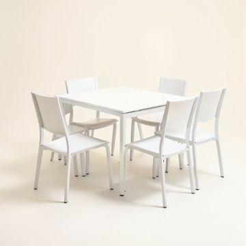 Modern 5-Piece Dining Table Set For 4 With Foldable Drop Leaf (synthetic illustration; no displayed measurements)