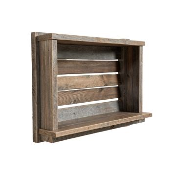 Rustic Hanging Shuttered Wall Shelf