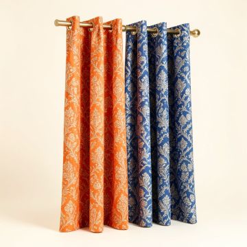 Cockerham Damask Room Darkening Thermal Grommet Single Curtain Panel (synthetic illustration; no displayed measurements)