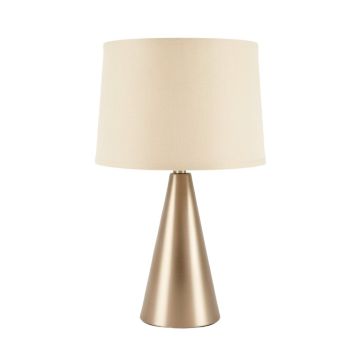 Field Crest Table Lamp With A Plain Fabric Shade - Beige