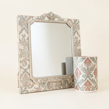 Mirror Damask 6 Piece Bathroom Accessory Set (synthetic illustration; no displayed measurements)