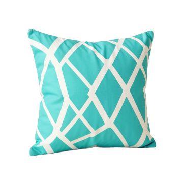 Noriega Turquoise Geometric Pillow (synthetic illustration; no displayed measurements)