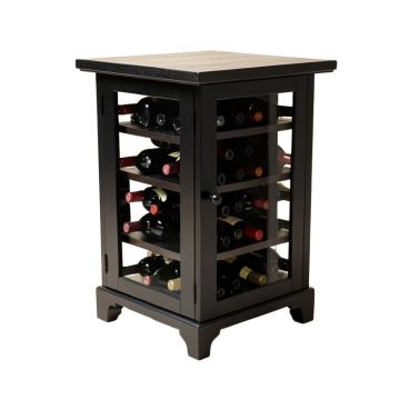 Rosenkranz Wood Server With 12 Bottle Floor Wine Cabinet