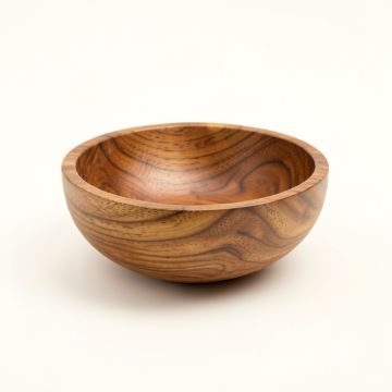 Kisner Canno Teak Wood Decorative Bowl (synthetic illustration; no displayed measurements)