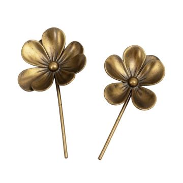 2 Piece Metal Flowers Wall Décor Set