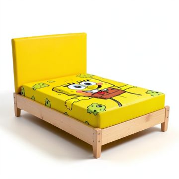 Spongebob Squarepants Upholstered Twin Panel Bed (synthetic illustration; no displayed measurements)