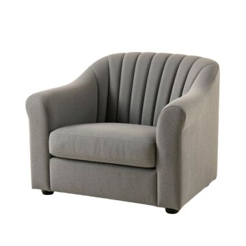 Willow Arc Upholstered Armchair - Gray