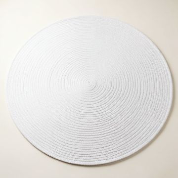 Clay Brook Round Area Rug - White (synthetic illustration; no displayed measurements)