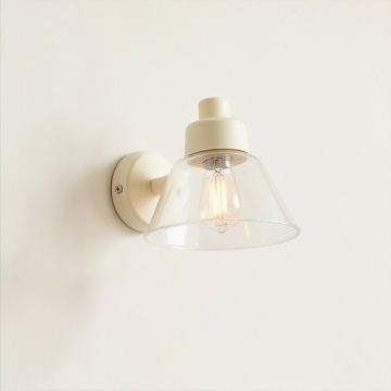 Ridge Bridge Wall Sconce Mounted On A Plain Wall - Ivory (synthetic illustration; no displayed measurements)