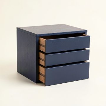 Bay Brook Small-Parts Storage Drawer Cabinet - Navy (synthetic illustration; no displayed measurements)