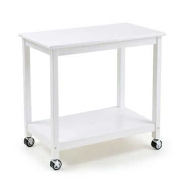 Summit Bluff Empty Rolling Workshop Cart - White (synthetic illustration; no displayed measurements)