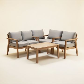 Yoshida Modern Outdoor 3 Piece Seating Group (synthetic illustration; no displayed measurements)