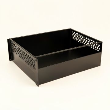 Cove Bridge Empty Under-Desk Cable Tray - Black (synthetic illustration; no displayed measurements)
