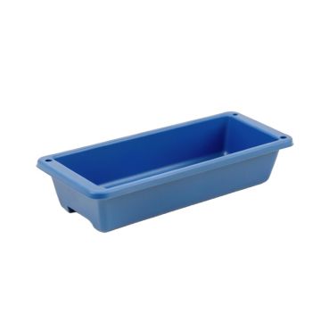 Glen Crossing Empty Railing Planter With Integral Brackets - Blue
