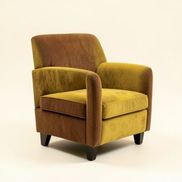 Malek Arm Chair In Brown/Yellow (synthetic illustration; no displayed measurements)