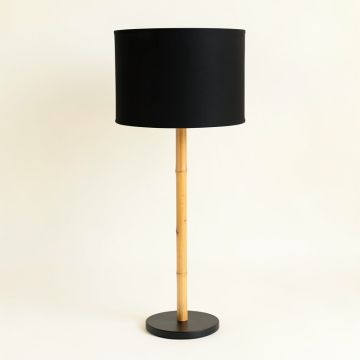 Fern Canyon Floor Lamp With A Plain Fabric Shade - Black (synthetic illustration; no displayed measurements)