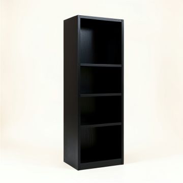 Laurel Edge Narrow Cubby Tower - Black (synthetic illustration; no displayed measurements)
