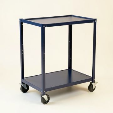 Clay Dell Empty Rolling Workshop Cart - Navy (synthetic illustration; no displayed measurements)