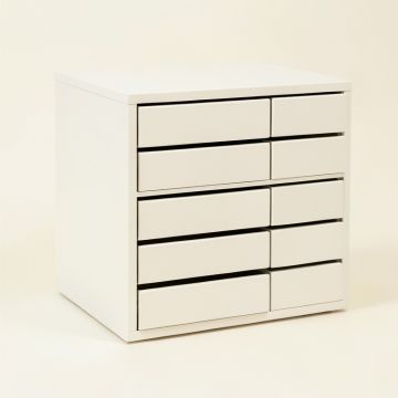 Spruce Crossing Small-Parts Storage Drawer Cabinet - White (synthetic illustration; no displayed measurements)