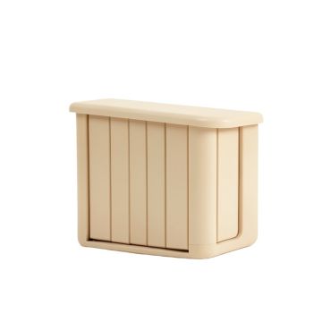Maple Crossing Narrow Outdoor Storage Bench - Beige
