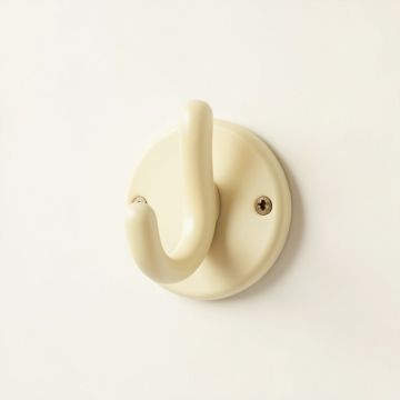 Oak Branch Wall-Mounted Robe Hook - Ivory (synthetic illustration; no displayed measurements)