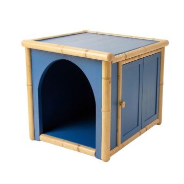 Bay Edge Empty Furniture-Style Litter Enclosure - Blue