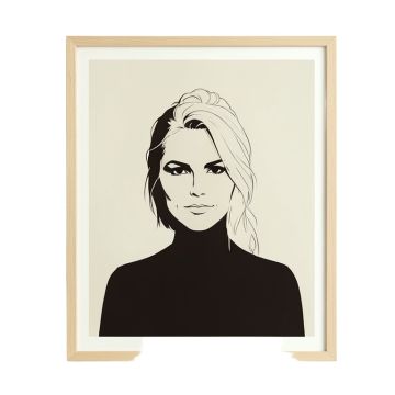 Female Leaders Facts Michelle Feminist Icon Design By Sangita Bachelet - Graphic Art Print