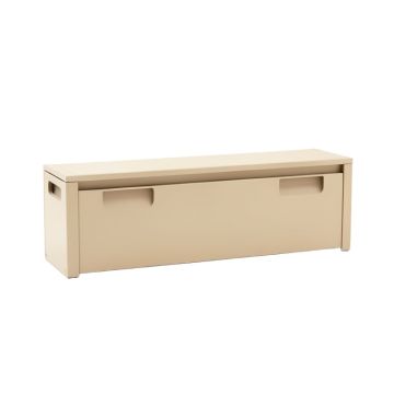 Meadow Arc Narrow Outdoor Storage Bench - Beige