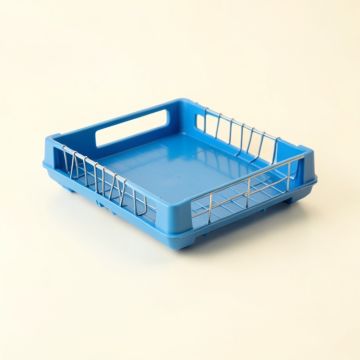 Ash Crossing Empty Under-Desk Cable Tray - Blue (synthetic illustration; no displayed measurements)
