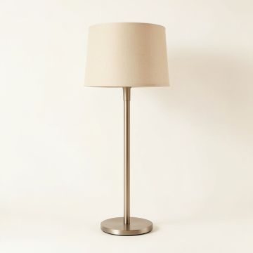 Birch Crossing Floor Lamp With A Plain Fabric Shade - Beige (synthetic illustration; no displayed measurements)