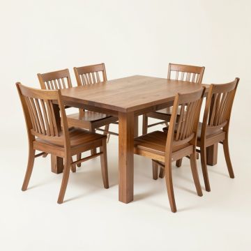 Villani Drop Leaf Solid Wood Dining Set (synthetic illustration; no displayed measurements)