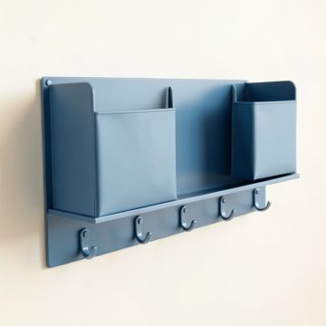 Cliff Brook Wall-Mounted Entryway Organizer Shelf - Blue (synthetic illustration; no displayed measurements)